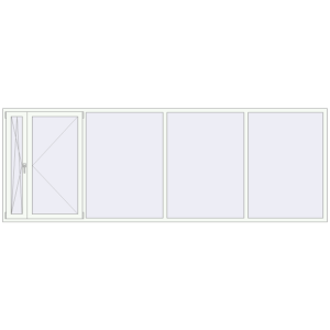 Buy Tilt-and-Turn 4000x1400 mm REHAU OPTIMUM EURO-DESIGN 70 ANTHRACITE_GREY_STRUKTURAL external