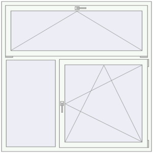 Buy Tilt-and-Turn 1600x1600 mm REHAU OPTIMUM EURO-DESIGN 70 RAL 9016 Traffic white two-sided