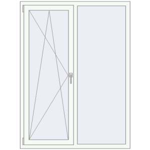 Buy Tilt-and-Turn 1250x1650 mm REHAU ENERGY-SAVING SYNEGO MD RAL 9016 Traffic white two-sided
