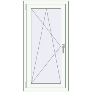 Buy Tilt-and-Turn 600x1200 mm REHAU RENOVATION EURO 70 RAL 9016 Traffic white two-sided