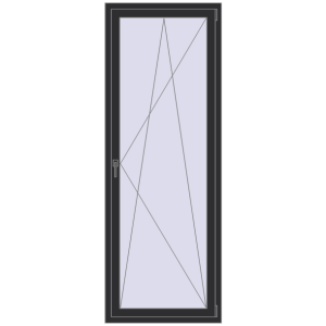 Buy Tilt-and-Turn 800x2200 mm REHAU OPTIMUM EURO-DESIGN 70 ANTHRACITE_GREY_GLATT two-sided