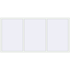 Buy Tilt-and-Turn 3000x1500 mm REHAU OPTIMUM EURO-DESIGN 70 RAL 9016 Traffic white two-sided