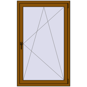 Zamów teraz Okna skrzydłowe 880x1450 mm REHAU OPTIMUM EURO-DESIGN 70 GOLDEN OAK dwustronny