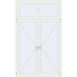 Buy Tilt-and-Turn 1500x2500 mm REHAU OPTIMUM EURO-DESIGN 70 RAL 9016 Traffic white two-sided