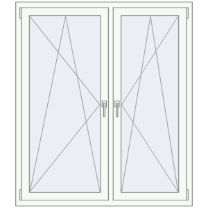 Buy Tilt-and-Turn 1300x1500 mm REHAU OPTIMUM EURO-DESIGN 70 RAL 9016 Traffic white two-sided