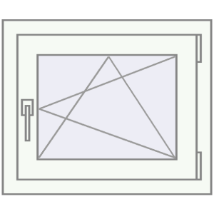Buy Tilt-and-Turn 560x460 mm REHAU BRILLANT DESIGN RAL 9016 Traffic white two-sided