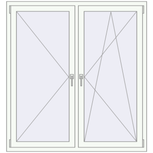 Buy Tilt-and-Turn 1380x1500 mm REHAU OPTIMUM EURO-DESIGN 70 ANTHRACITE_GREY_STRUKTURAL external