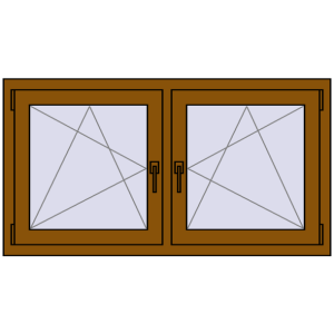 Zamów teraz Okna skrzydłowe 1275x680 mm REHAU ENERGY-SAVING SYNEGO MD GOLDEN OAK dwustronny