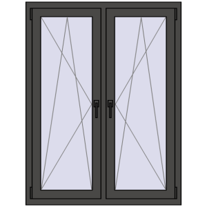 Zamów teraz Okna skrzydłowe 1050x1355 mm REHAU ENERGY-SAVING SYNEGO MD BASALT_GREY dwustronny