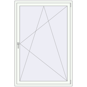 Buy Tilt-and-Turn 1150x1700 mm REHAU ENERGY-SAVING SYNEGO MD RAL 9016 Traffic white two-sided
