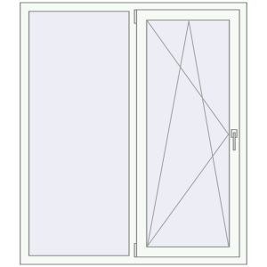 Buy Tilt-and-Turn 1300x1500 mm REHAU BRILLANT DESIGN RAL 9016 Traffic white two-sided