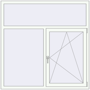 Buy Tilt-and-Turn 1500x1500 mm REHAU BRILLANT DESIGN RAL 9016 Traffic white two-sided