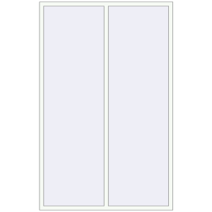 Buy Tilt-and-Turn 1600x2500 mm REHAU OPTIMUM EURO-DESIGN 70 RAL 9016 Traffic white two-sided