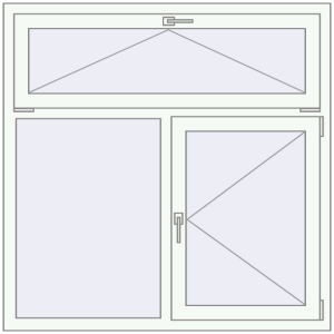 Buy Tilt-and-Turn 1300x1300 mm REHAU OPTIMUM EURO-DESIGN 70 RAL 9016 Traffic white two-sided