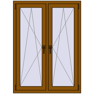 Zamów teraz Okna skrzydłowe 1005x1370 mm REHAU ENERGY-SAVING SYNEGO MD GOLDEN OAK dwustronny