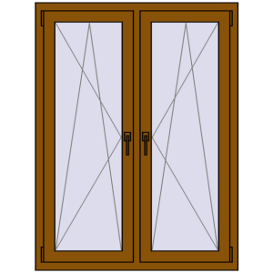 Zamów teraz Okna skrzydłowe 1050x1385 mm REHAU ENERGY-SAVING SYNEGO MD GOLDEN OAK dwustronny