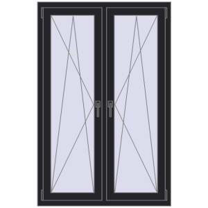 Zamów teraz Okna skrzydłowe 1005x1535 mm REHAU ENERGY-SAVING SYNEGO MD BLACK_ULTI-MATT dwustronny