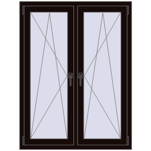 Okno plastikowe 1050x1415 mm Dwuskrzydłowe. Widok od środka Zamów teraz Okna skrzydłowe 1050x1415 mm REHAU ENERGY-SAVING SYNEGO MD BLACK_BROWN dwustronny