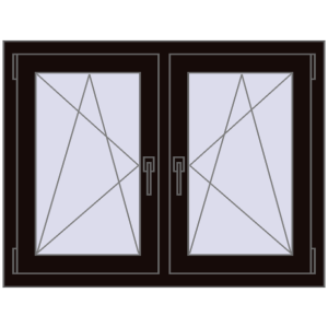 Zamów teraz Okna skrzydłowe 1005x755 mm REHAU ENERGY-SAVING SYNEGO MD BLACK_BROWN dwustronny