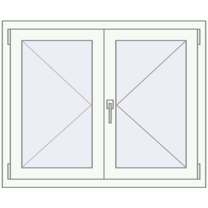 Buy Tilt-and-Turn 1030x850 mm REHAU OPTIMUM EURO-DESIGN 70 RAL 9016 Traffic white two-sided