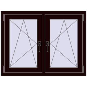 Zamów teraz Okna skrzydłowe 1005x770 mm REHAU ENERGY-SAVING SYNEGO MD CHOCOLATE_BROWN dwustronny