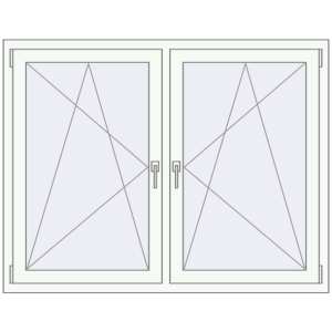 Buy Tilt-and-Turn 1440x1120 mm REHAU OPTIMUM EURO-DESIGN 70 RAL 9016 Traffic white two-sided