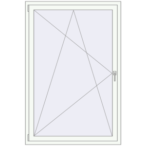 Buy Tilt-and-Turn 1135x1700 mm REHAU ENERGY-SAVING SYNEGO MD RAL 9016 Traffic white two-sided