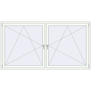Buy Tilt-and-Turn 2300x1230 mm REHAU ENERGY-SAVING SYNEGO MD RAL 9016 Traffic white two-sided