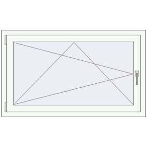 Buy Tilt-and-Turn 1230x740 mm REHAU BRILLANT DESIGN RAL 9016 Traffic white two-sided