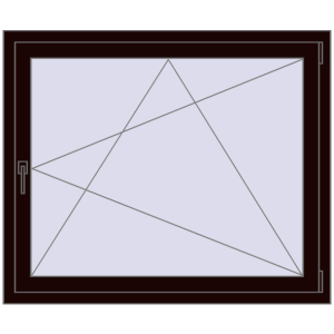 Buy Tilt-and-Turn 1200x1000 mm REHAU OPTIMUM EURO-DESIGN 70 CHOCOLATE_BROWN two-sided