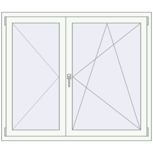 Buy Tilt-and-Turn 1400x1200 mm REHAU ENERGY-SAVING SYNEGO MD RAL 9016 Traffic white two-sided