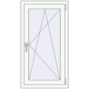Buy Tilt-and-Turn 550x1130 mm REHAU OPTIMUM EURO-DESIGN 70 RAL 9016 Traffic white two-sided
