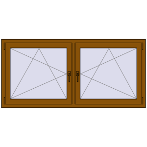 Zamów teraz Okna skrzydłowe 1665x785 mm REHAU ENERGY-SAVING SYNEGO MD GOLDEN OAK dwustronny