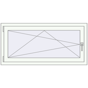 Buy Tilt-and-Turn 1200x550 mm REHAU OPTIMUM EURO-DESIGN 70 RAL 9016 Traffic white two-sided