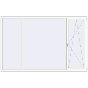 Buy Tilt-and-Turn 2845x1800 mm KORSA OPTIMUM REHAU EURO 70