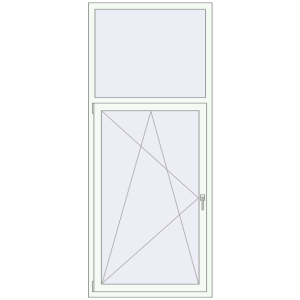 Buy Tilt-and-Turn 950x2260 mm REHAU OPTIMUM EURO-DESIGN 70 RAL 9016 Traffic white two-sided