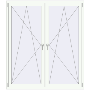 Buy Tilt-and-Turn 1500x1700 mm REHAU ENERGY-SAVING SYNEGO MD ANTHRACITE_GREY_STRUKTURAL external