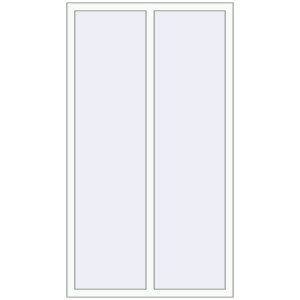 Buy Tilt-and-Turn 1045x1850 mm REHAU OPTIMUM EURO-DESIGN 70 RAL 9016 Traffic white two-sided