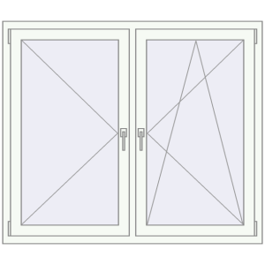 Buy Tilt-and-Turn 1400x1200 mm REHAU ENERGY-SAVING SYNEGO MD RAL 9016 Traffic white two-sided