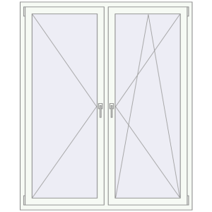 Zamów teraz Okna skrzydłowe 1450x1750 mm EPSILON OPTIMA RAL 9016 Traffic white dwustronny