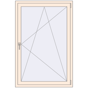 Buy Tilt-and-Turn 1000x1500 mm REHAU OPTIMUM EURO-DESIGN 70 CREAME_WHITE_50L-2 two-sided