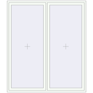 Buy Tilt-and-Turn 1900x2200 mm REHAU OPTIMUM EURO-DESIGN 70 RAL 9016 Traffic white two-sided