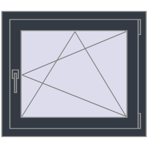 Buy Tilt-and-Turn 800x700 mm REHAU OPTIMUM EURO-DESIGN 70 ANTHRACITE_GREY_STRUKTURAL two-sided
