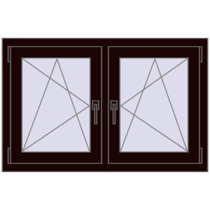 Zamów teraz Okna skrzydłowe 1065x680 mm REHAU ENERGY-SAVING SYNEGO MD CHOCOLATE_BROWN dwustronny