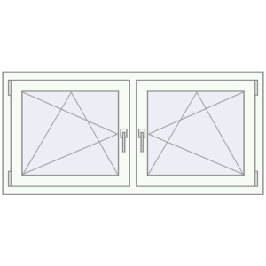 Zamów teraz Okna skrzydłowe 1395x635 mm REHAU ENERGY-SAVING SYNEGO MD BLACK_BROWN zewnętrzny