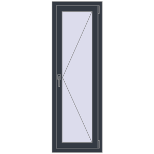 Buy Tilt-and-Turn 500x1500 mm REHAU OPTIMUM EURO-DESIGN 70 ANTHRACITE_GREY_STRUKTURAL two-sided