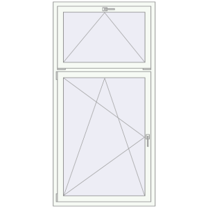 Buy Tilt-and-Turn 1000x2000 mm REHAU OPTIMUM EURO-DESIGN 70 RAL 9016 Traffic white two-sided