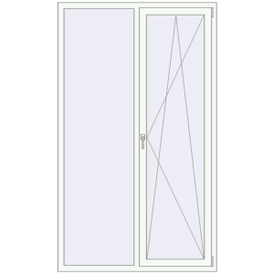 Buy Tilt-and-Turn 1300x2200 mm REHAU OPTIMUM EURO-DESIGN 70 ANTHRACITE_GREY_STRUKTURAL external