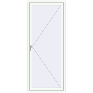 Buy Tilt-and-Turn 900x2050 mm REHAU OPTIMUM EURO-DESIGN 70 RAL 9016 Traffic white two-sided