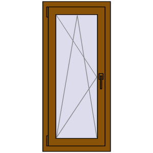 Buy Tilt-and-Turn 520x1150 mm REHAU OPTIMUM EURO-DESIGN 70 GOLDEN OAK two-sided